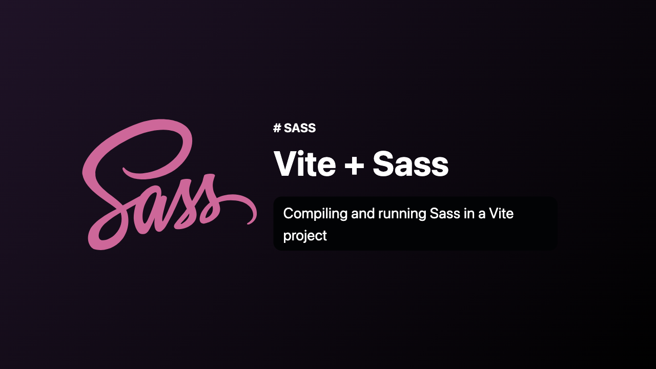 Running Sass in a Vite project